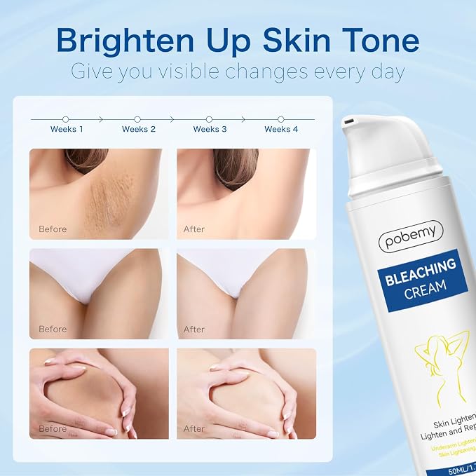 Before and after over 4 weeks of use on underarms, bikini line and knees